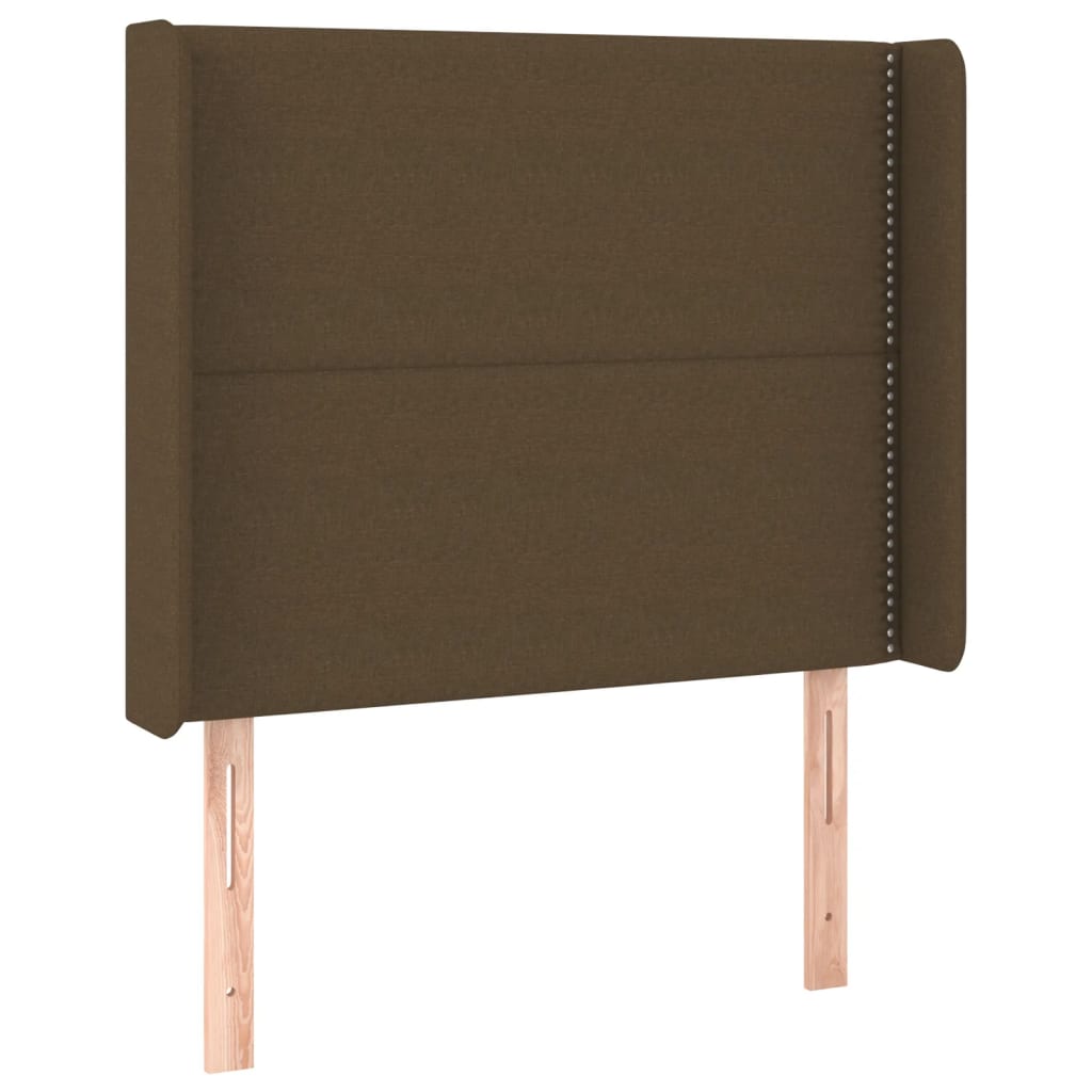 Tête de lit à LED Marron foncé 83x16x118/128 cm Tissu Têtes et pieds de lit vidaXL   