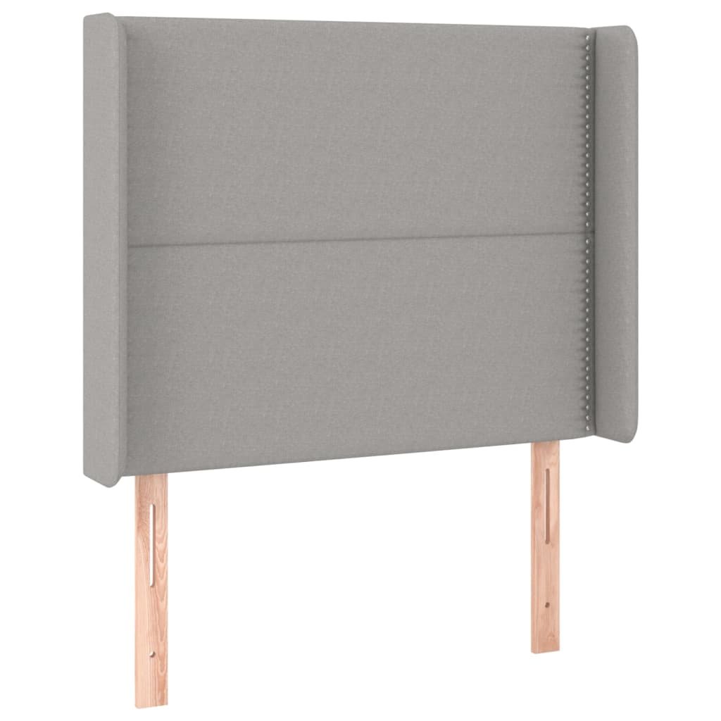 Tête de lit à LED Gris clair 93x16x118/128 cm Tissu Têtes et pieds de lit vidaXL   