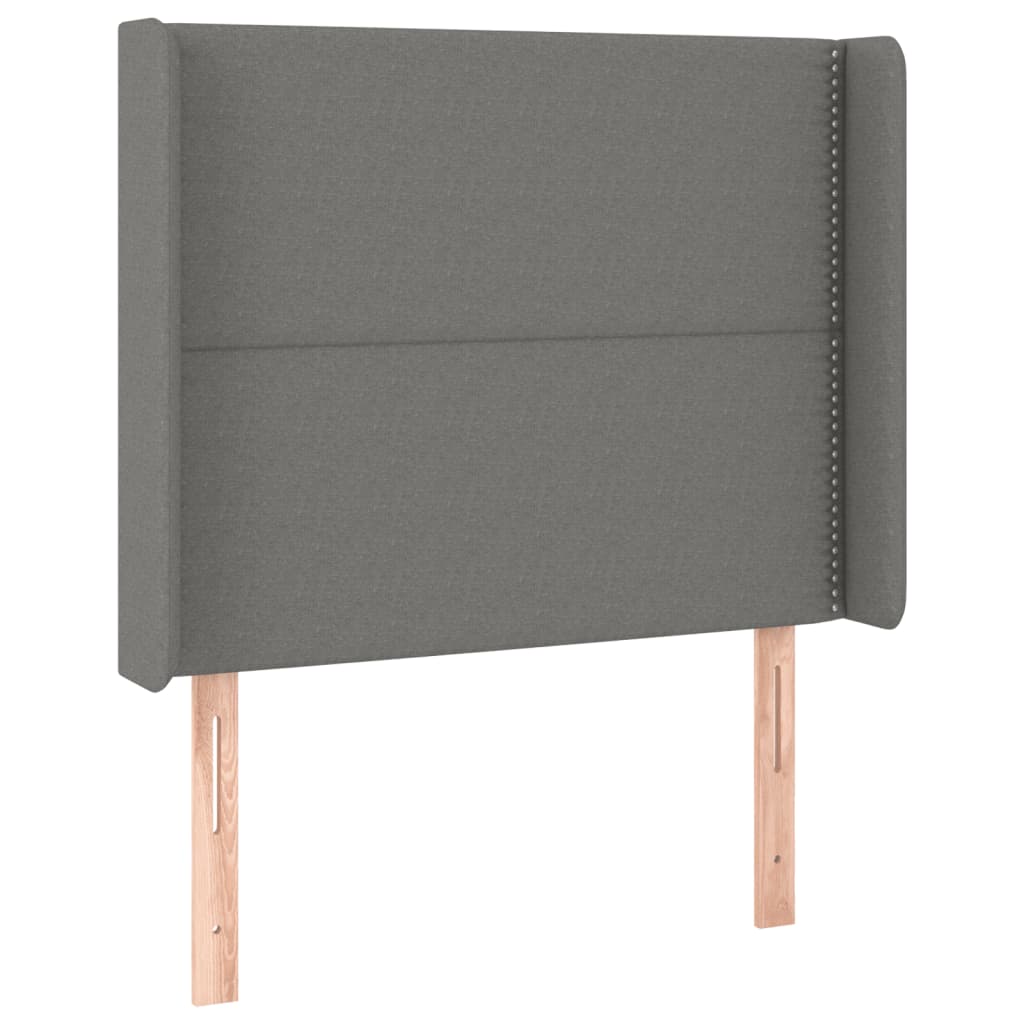 Tête de lit à LED Gris foncé 93x16x118/128 cm Tissu Têtes et pieds de lit vidaXL   