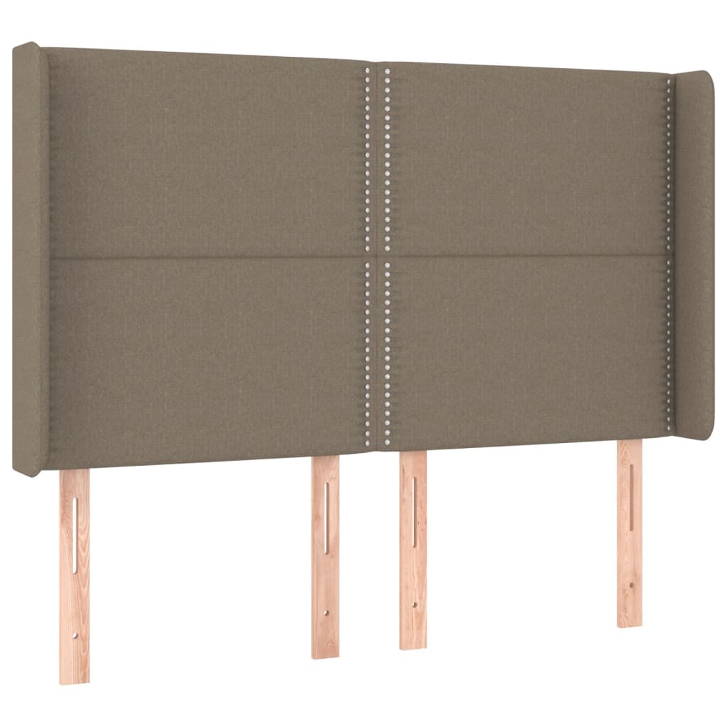 Tête de lit à LED Taupe 147x16x118/128 cm Tissu Têtes et pieds de lit vidaXL   