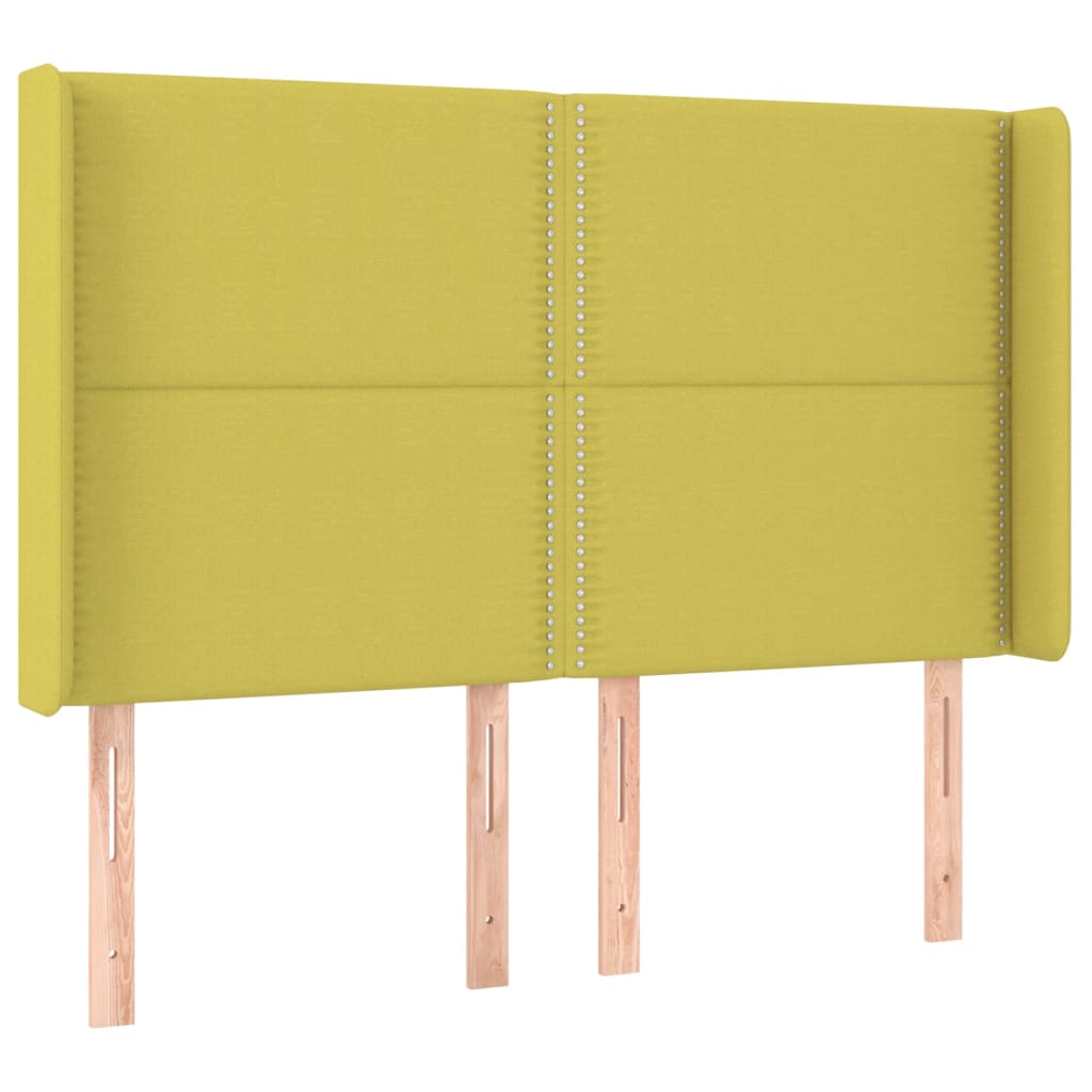 Tête de lit à LED Vert 147x16x118/128 cm Tissu Têtes et pieds de lit vidaXL   