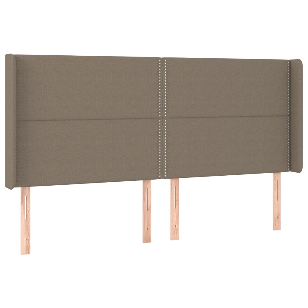 Tête de lit à LED Taupe 163x16x118/128 cm Tissu Têtes et pieds de lit vidaXL   