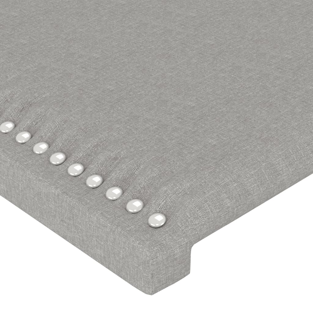 Tête de lit à LED Gris clair 203x16x118/128 cm Tissu Têtes et pieds de lit vidaXL   