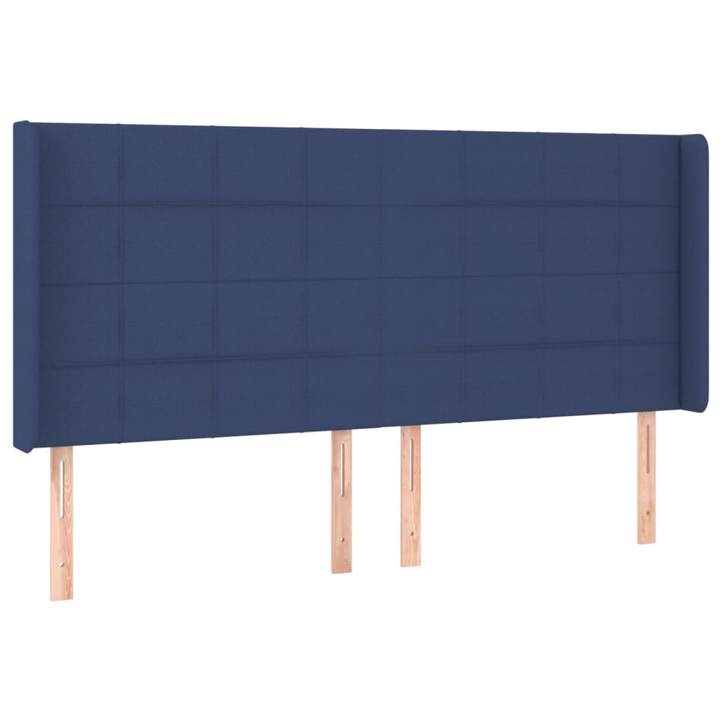 Tête de lit à LED Bleu 183x16x118/128 cm Tissu Têtes et pieds de lit vidaXL   