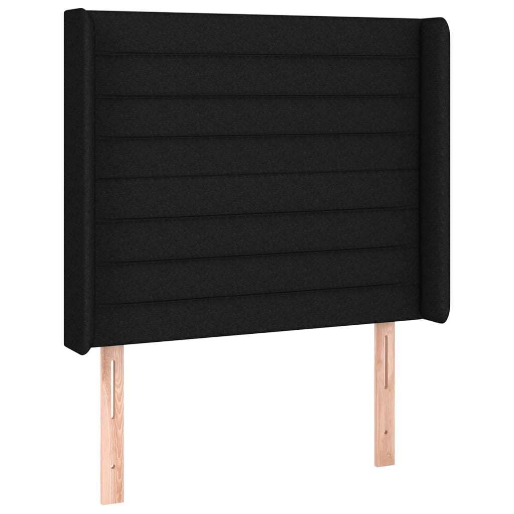 Tête de lit à LED Noir 83x16x118/128 cm Tissu Têtes et pieds de lit vidaXL   