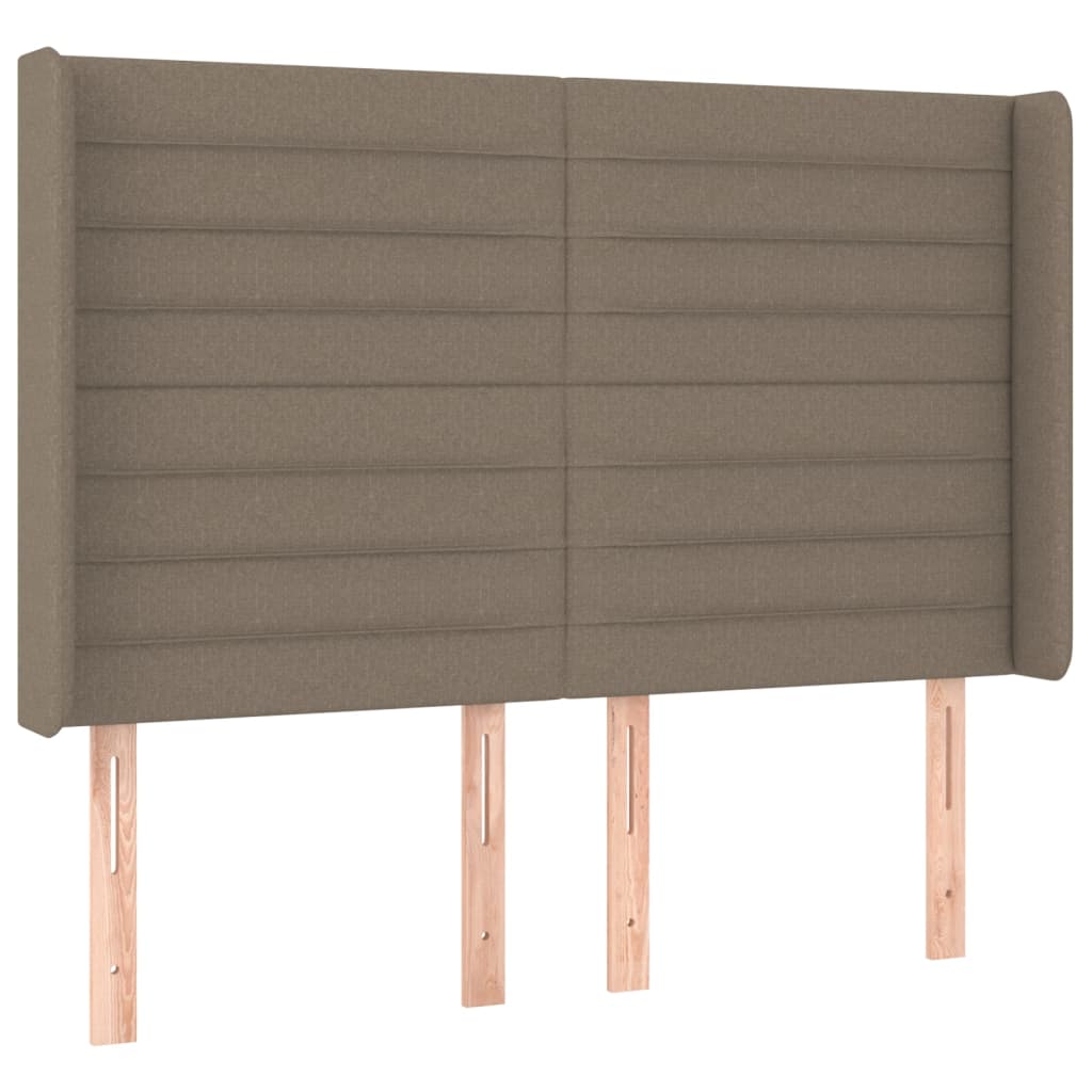 Tête de lit à LED Taupe 147x16x118/128 cm Tissu Têtes et pieds de lit vidaXL   