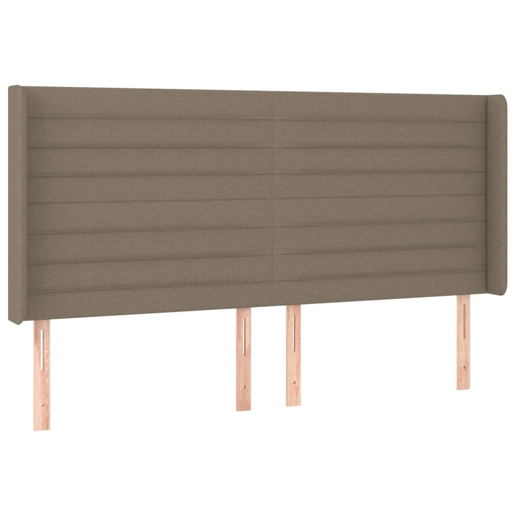 Tête de lit à LED Taupe 183x16x118/128 cm Tissu Têtes et pieds de lit vidaXL   