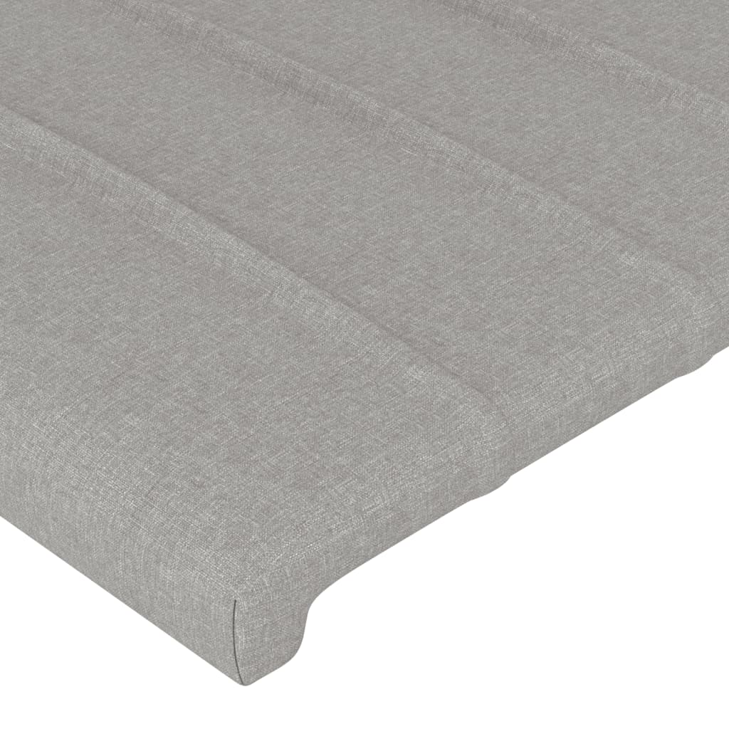 Tête de lit à LED Gris clair 93x16x118/128 cm Tissu Têtes et pieds de lit vidaXL   