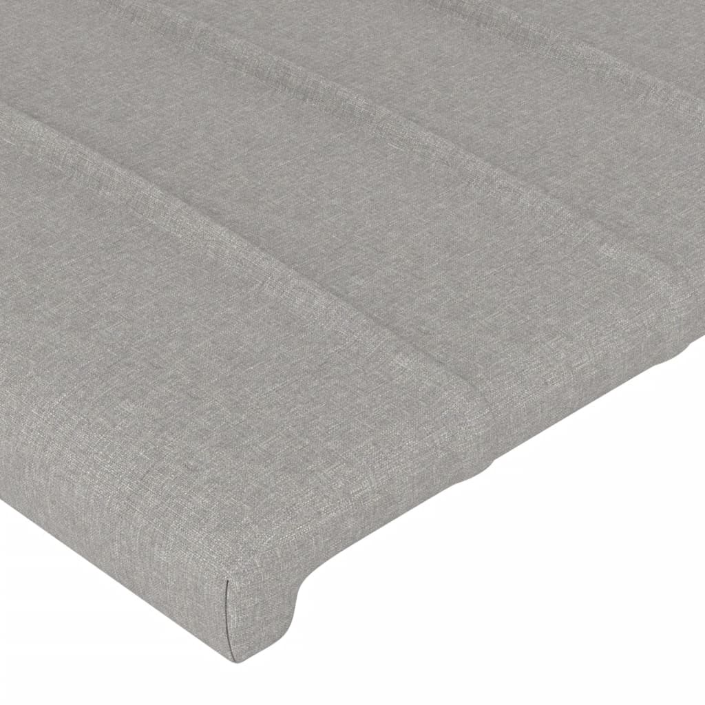 Tête de lit à LED Gris clair 103x16x118/128 cm Tissu Têtes et pieds de lit vidaXL   