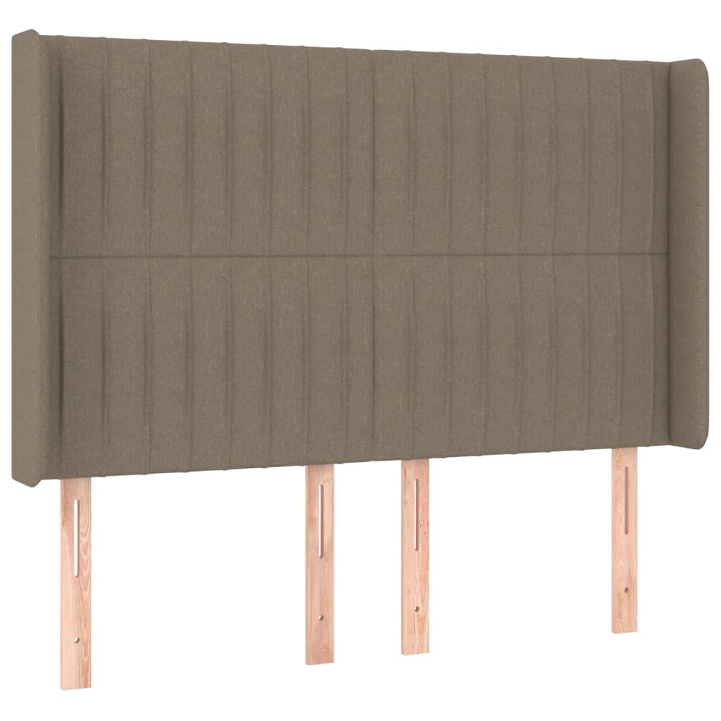 Tête de lit à LED Taupe 147x16x118/128 cm Tissu Têtes et pieds de lit vidaXL   