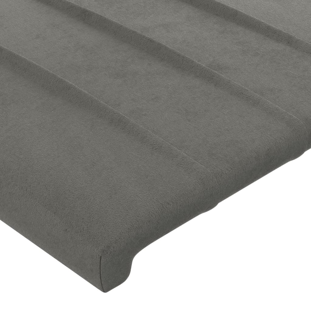 Tête de lit à LED Gris clair 83x16x118/128 cm Velours Têtes et pieds de lit vidaXL   