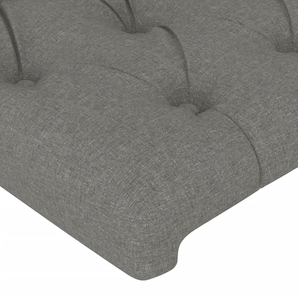 Tête de lit à LED Gris foncé 83x16x118/128 cm Tissu Têtes et pieds de lit vidaXL   