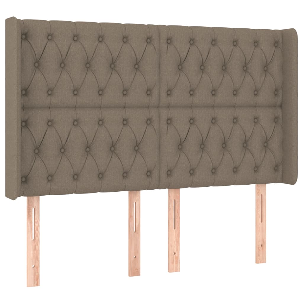 Tête de lit à LED Taupe 163x16x118/128 cm Tissu Têtes et pieds de lit vidaXL   