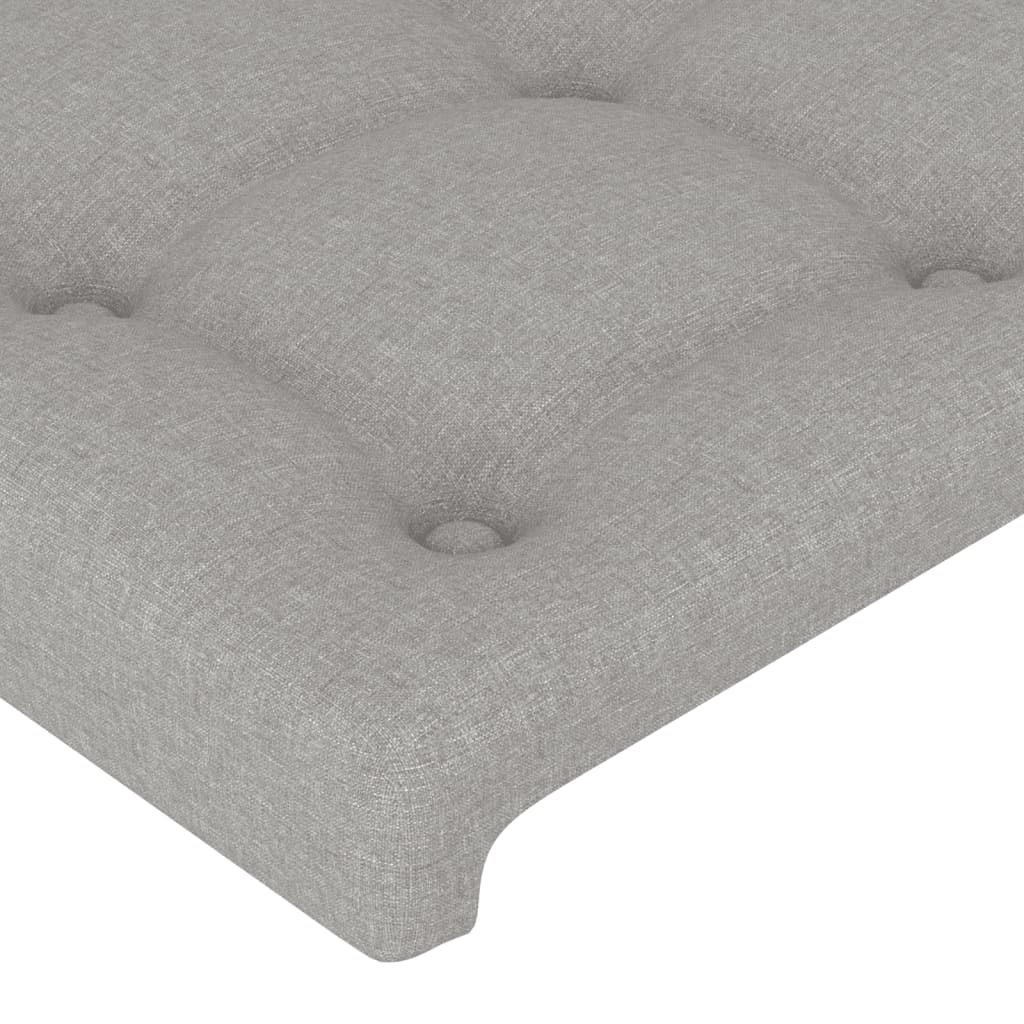 Tête de lit à LED Gris clair 103x16x118/128 cm Tissu Têtes et pieds de lit vidaXL   