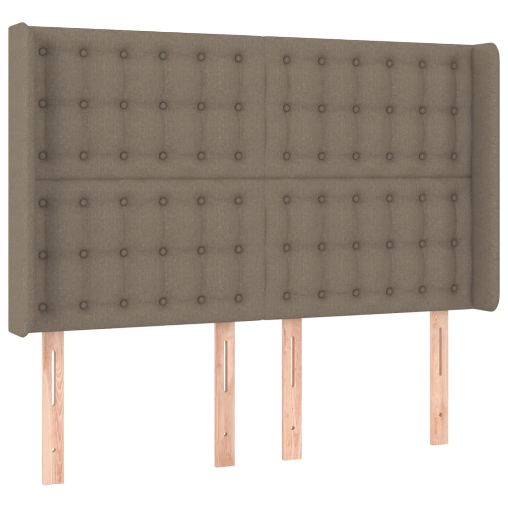 Tête de lit à LED Taupe 147x16x118/128 cm Tissu Têtes et pieds de lit vidaXL   