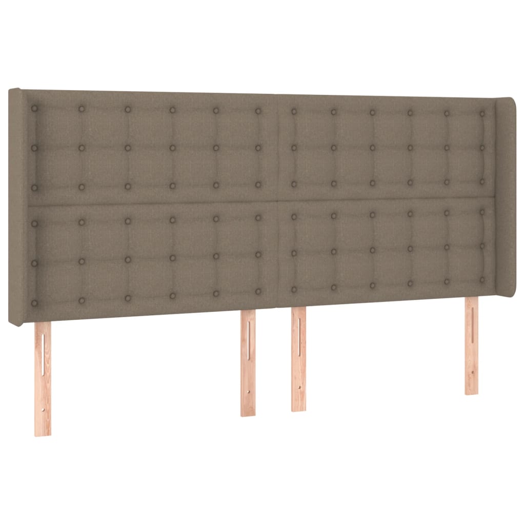 Tête de lit à LED Taupe 183x16x118/128 cm Tissu Têtes et pieds de lit vidaXL   