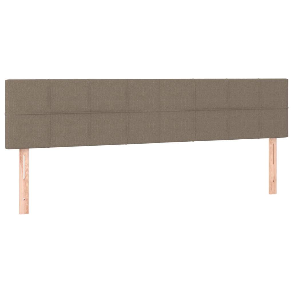 Sommier à lattes de lit avec matelas Taupe 180x200 cm Tissu Lits & cadres de lit vidaXL   