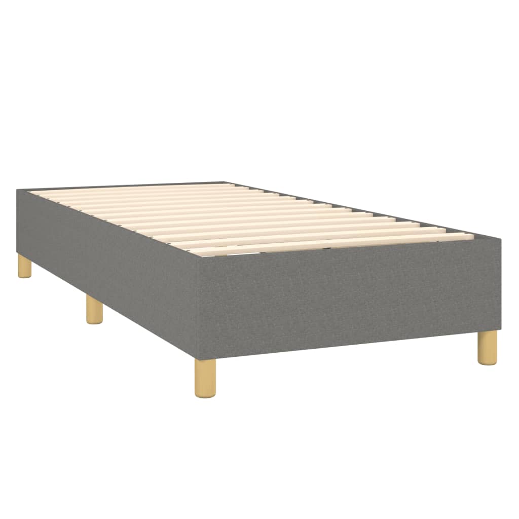 Sommier à lattes de lit et matelas Gris foncé 90x190 cm Tissu - Xios Store SNC