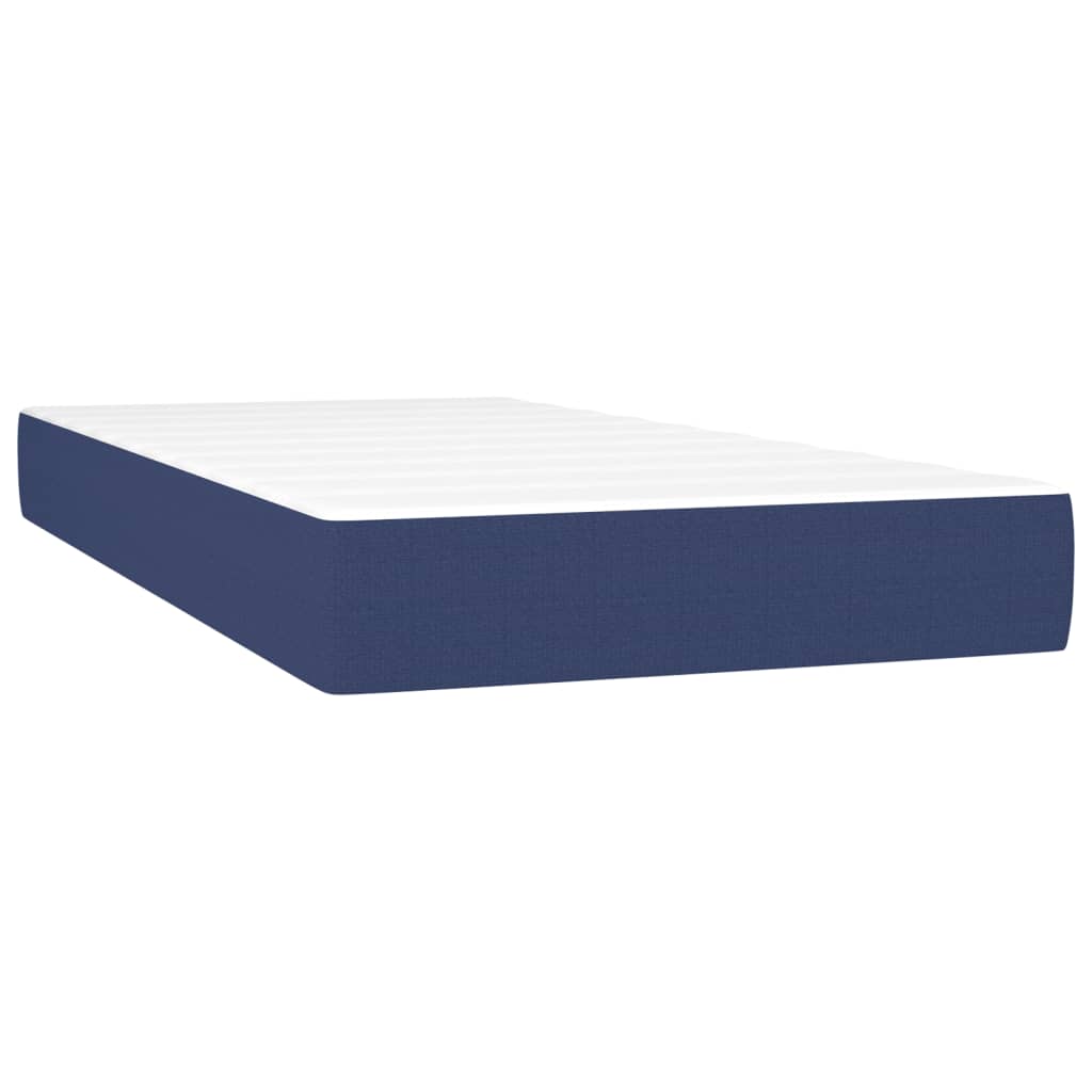 Sommier à lattes de lit avec matelas Bleu 90x190 cm Tissu - Xios Store SNC