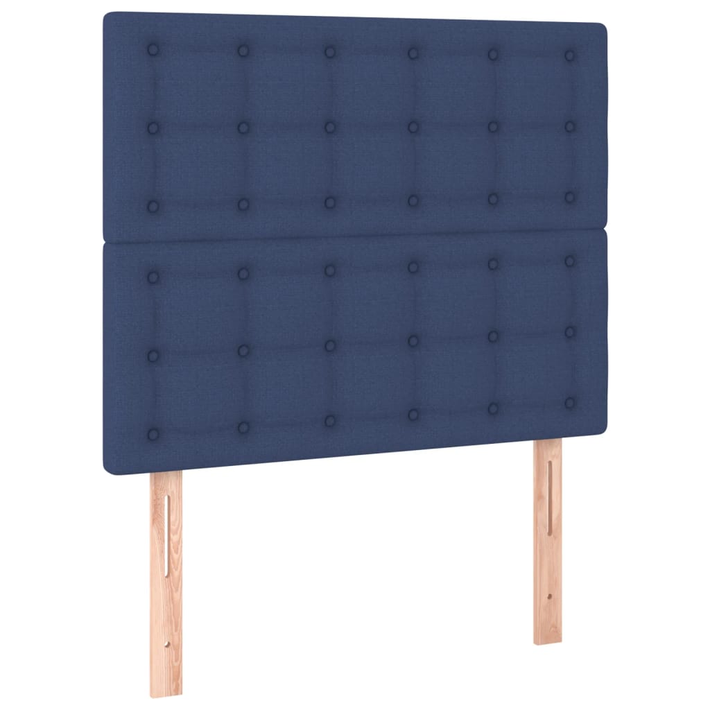 Sommier à lattes de lit avec matelas Bleu 90x190 cm Tissu - Xios Store SNC