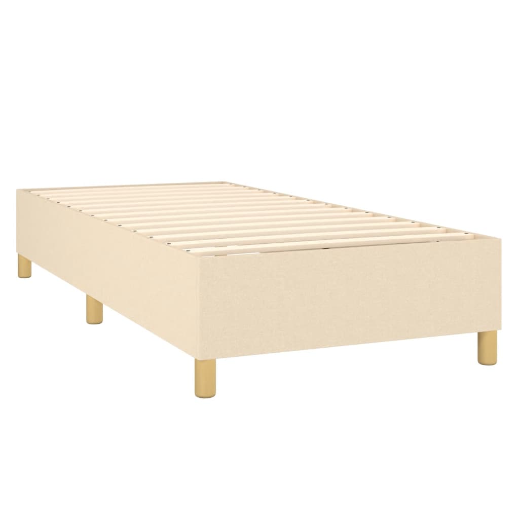 Sommier à lattes de lit avec matelas Crème 90x200 cm Tissu - Xios Store SNC