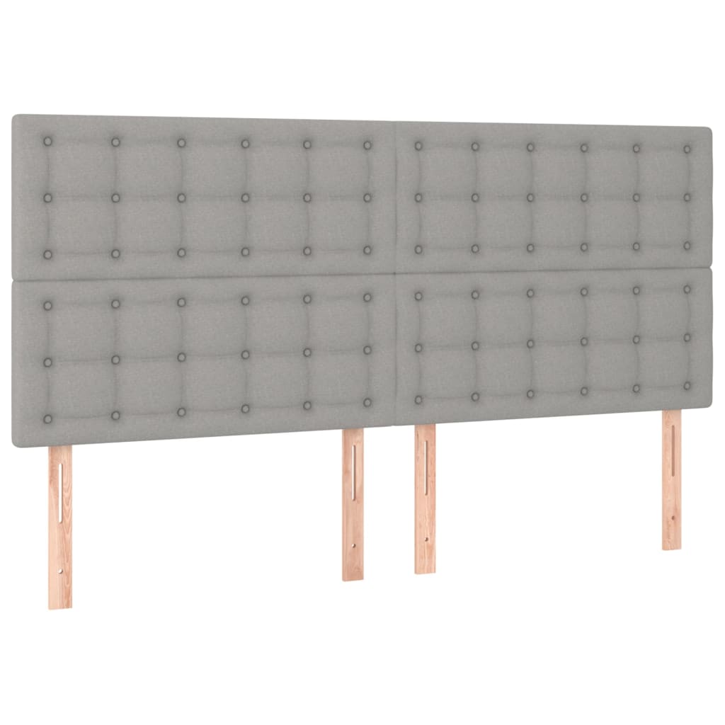 Sommier à lattes de lit avec matelas Gris clair 180x200cm Tissu - Xios Store SNC