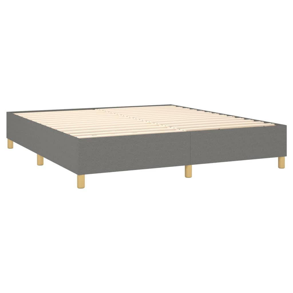 Sommier à lattes de lit avec matelas Gris foncé 180x200cm Tissu - Xios Store SNC