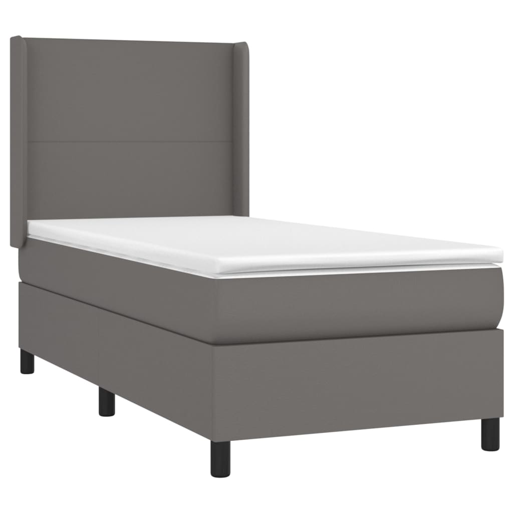 Sommier à lattes de lit avec matelas Gris 80x200 cm Similicuir - Xios Store SNC