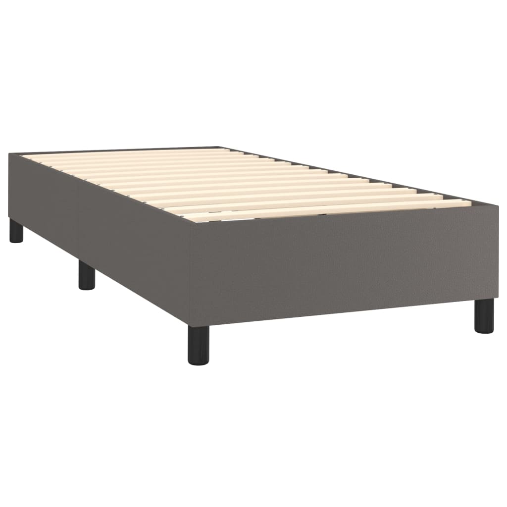 Sommier à lattes de lit avec matelas Gris 80x200 cm Similicuir - Xios Store SNC