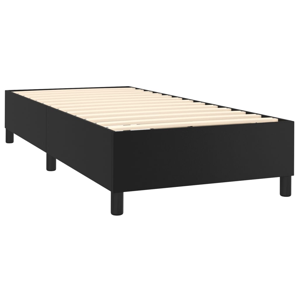 Sommier à lattes de lit avec matelas Noir 80x200cm Similicuir - Xios Store SNC