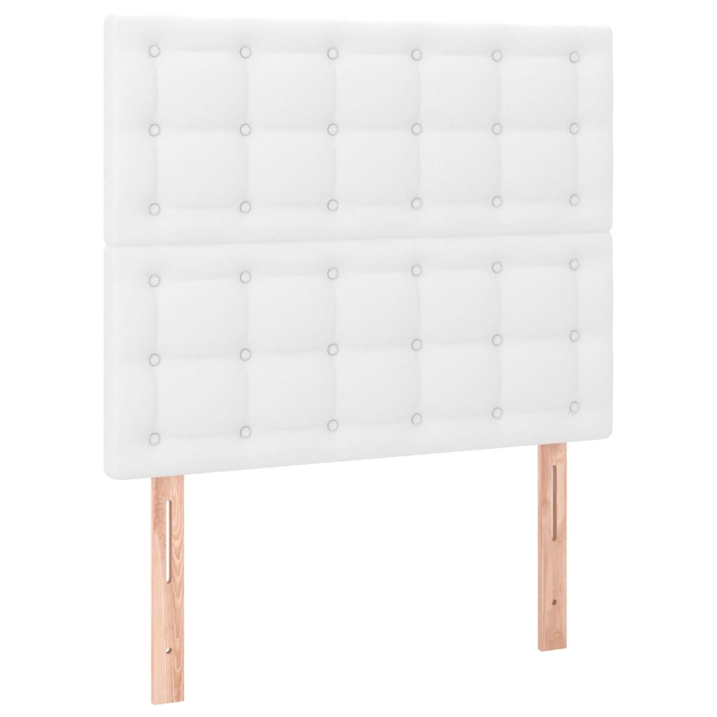 Sommier à lattes de lit avec matelas Blanc 90x200 cm Similicuir - Xios Store SNC