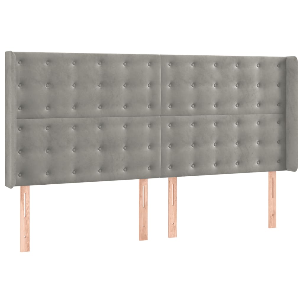 Sommier à lattes de lit et matelas Gris clair 180x200cm Velours - Xios Store SNC