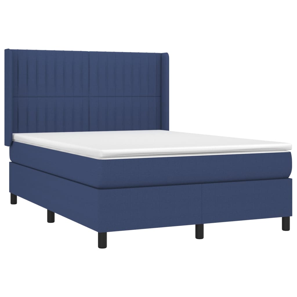 Image Sommier à lattes de lit matelas et LED Bleu 140x200 cm Tissu | Xios Store SNC vidaXL Xios Store SNC