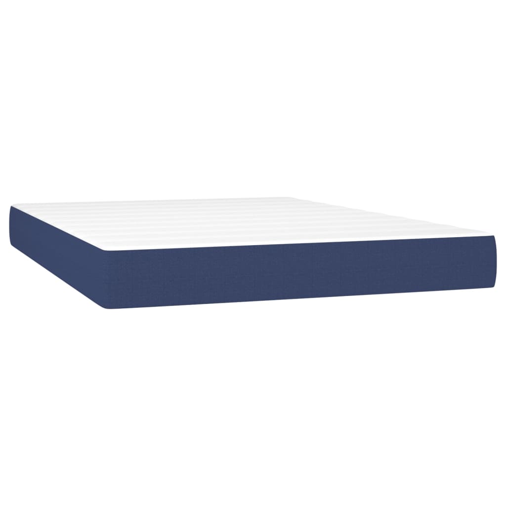 Image Sommier à lattes de lit matelas et LED Bleu 140x200 cm Tissu | Xios Store SNC vidaXL Xios Store SNC