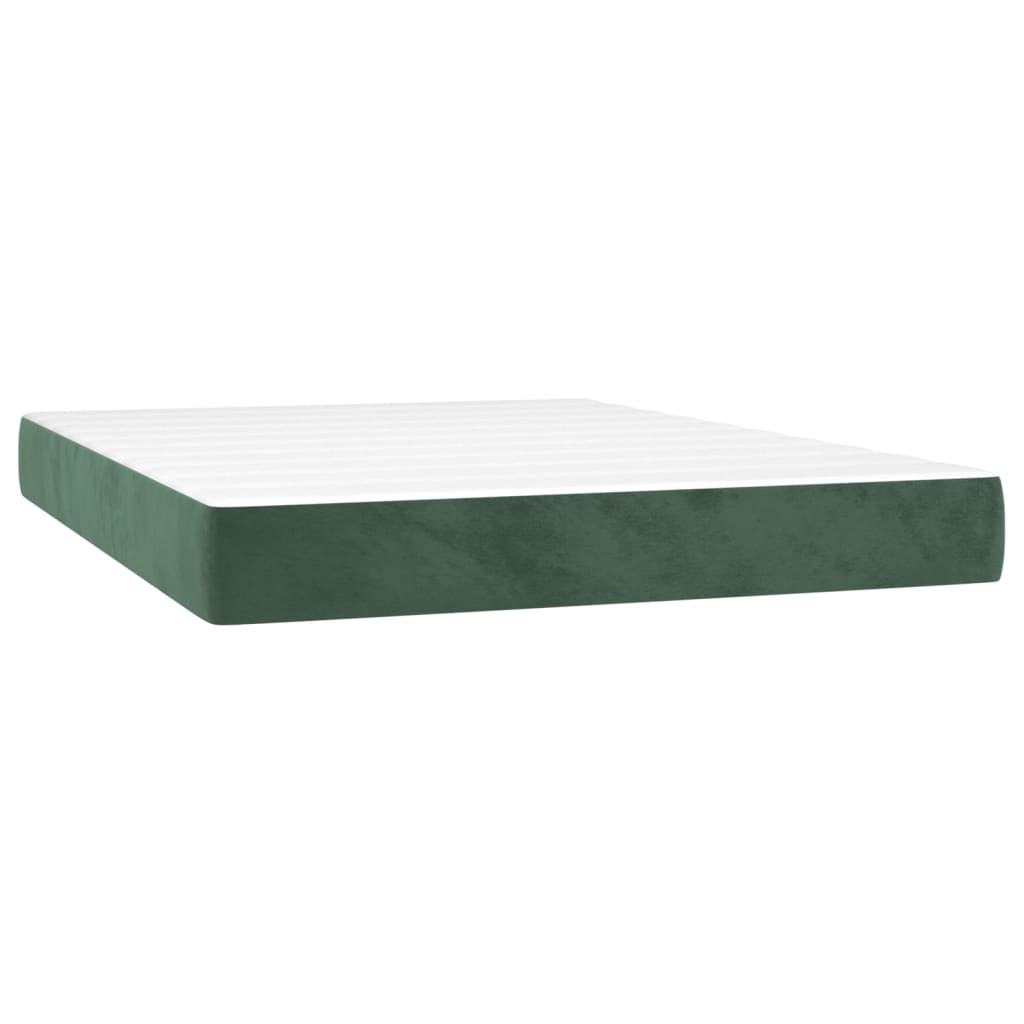 Image Sommier à lattes de lit matelas et LED Vert foncé 140x200 cm | Xios Store SNC vidaXL Xios Store SNC