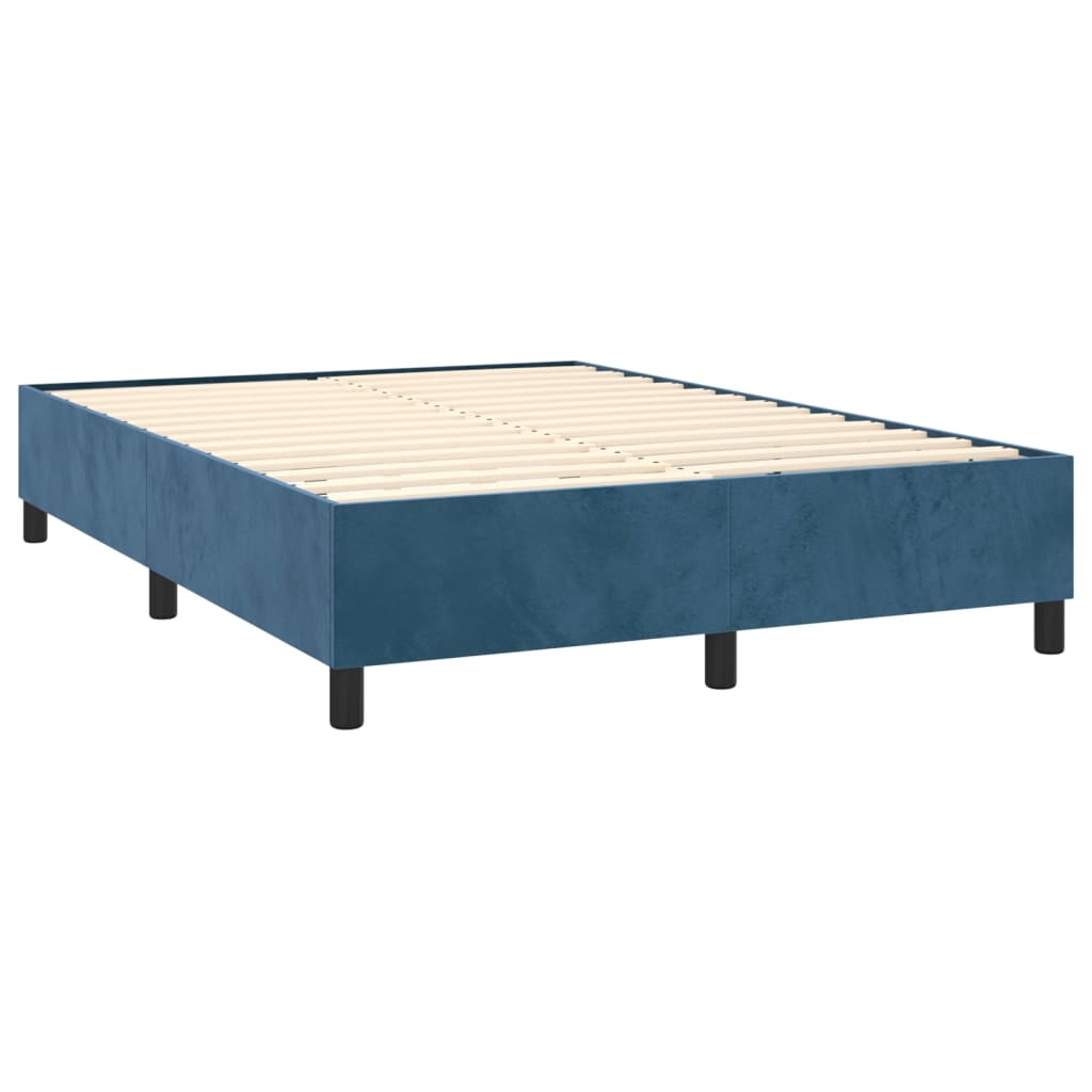 Image Sommier à lattes de lit matelas et LED Bleu foncé 140x200 cm | Xios Store SNC vidaXL Xios Store SNC