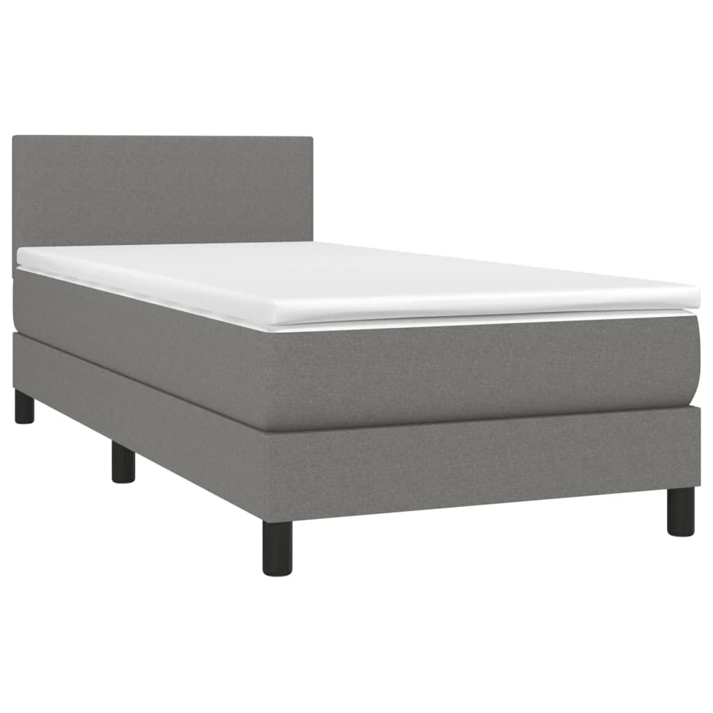 Sommier à lattes de lit avec matelas et LED Gris foncé 80x200cm - Xios Store SNC