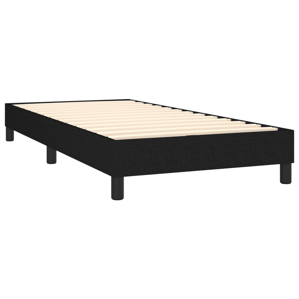 Sommier à lattes de lit avec matelas et LED Noir 80x200cm Tissu - Xios Store SNC