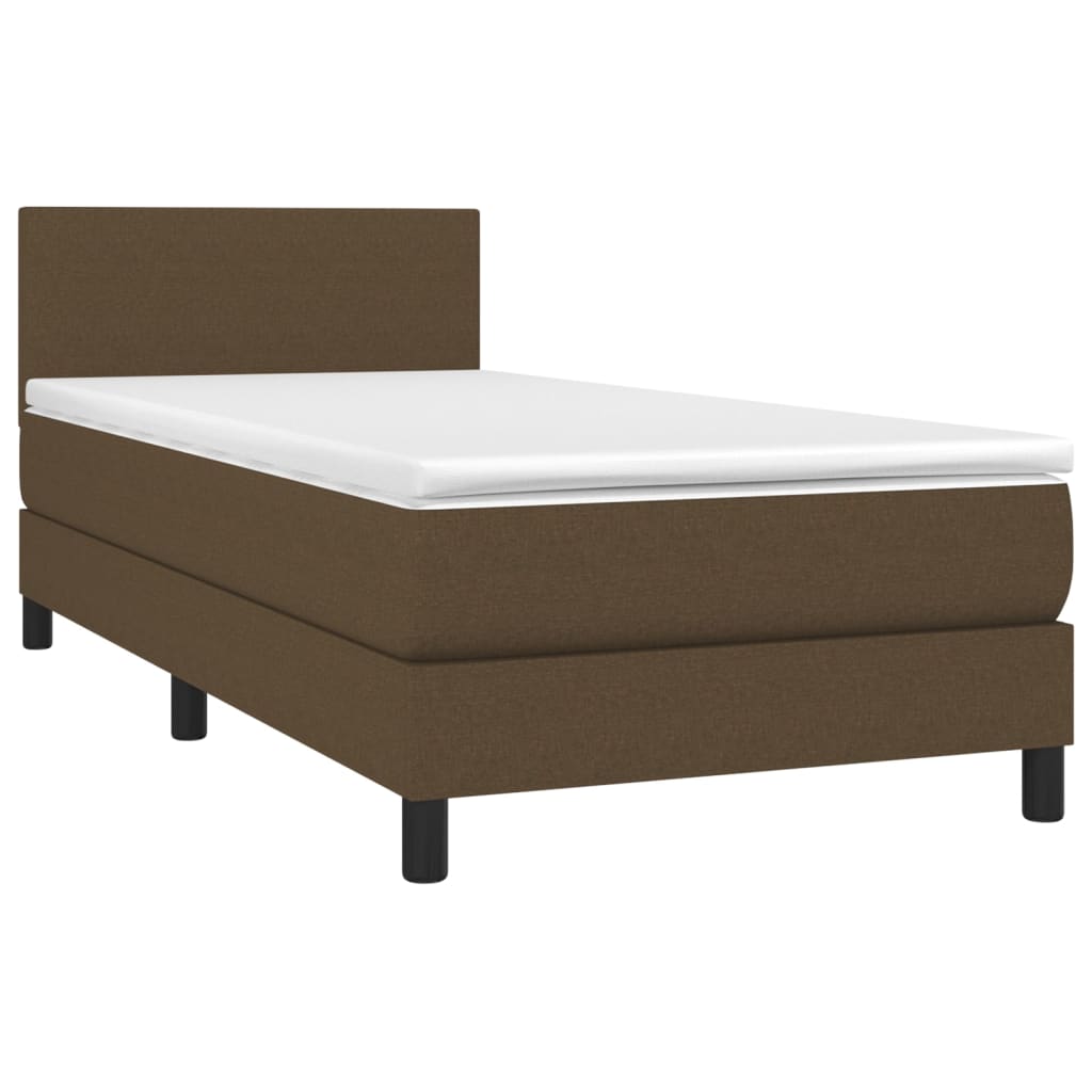 Sommier à lattes de lit et matelas et LED Marron foncé 80x200cm - Xios Store SNC