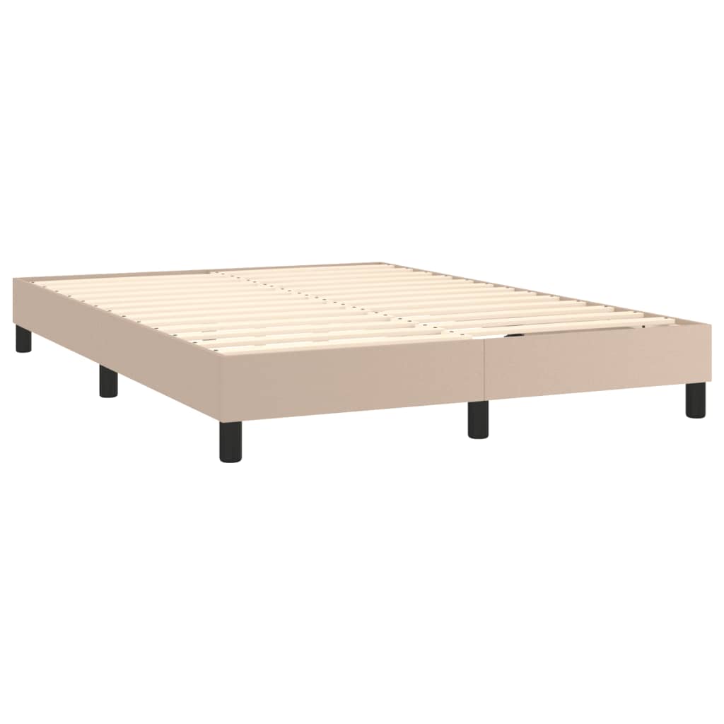 Sommier à lattes de lit avec matelas LED Cappuccino 140x200 cm Lits & cadres de lit vidaXL