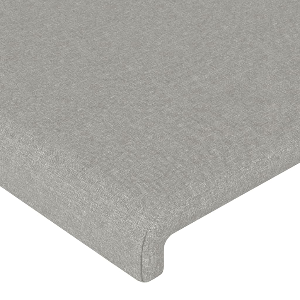 Cadre de lit avec tête de lit Gris clair 200x200 cm Tissu Lits & cadres de lit vidaXL   