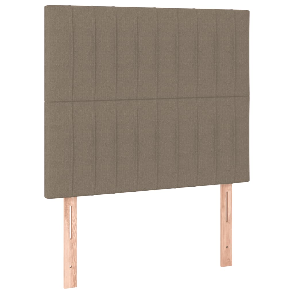 Cadre de lit avec tête de lit Taupe 90x200 cm Tissu Lits & cadres de lit vidaXL   