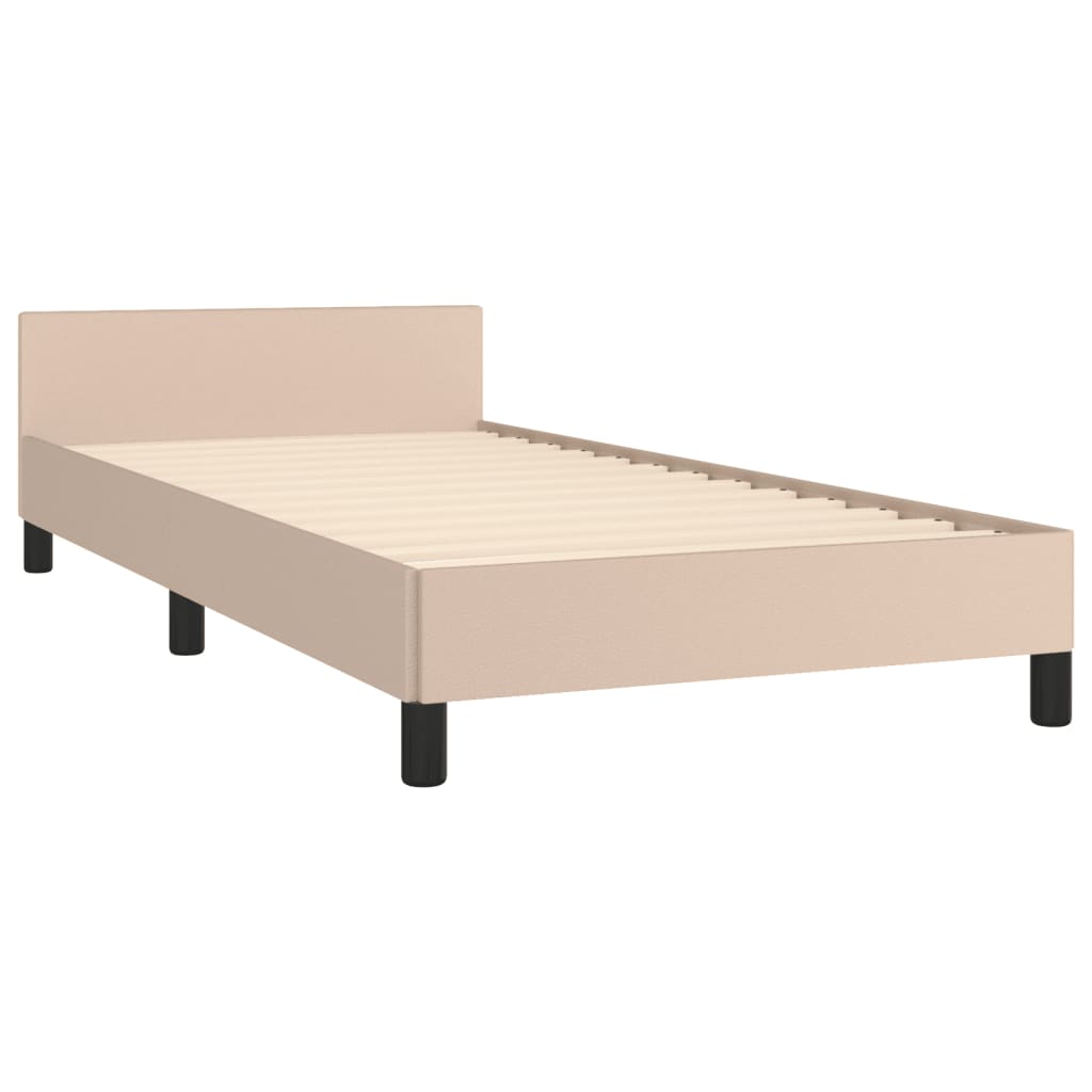 Cadre de lit sans matelas cappuccino 90x190 cm similicuir Lits & cadres de lit vidaXL   