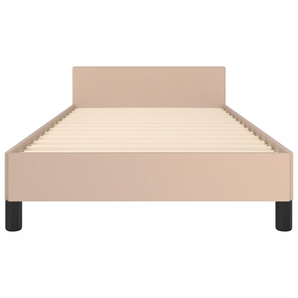 Cadre de lit sans matelas cappuccino 90x190 cm similicuir Lits & cadres de lit vidaXL   