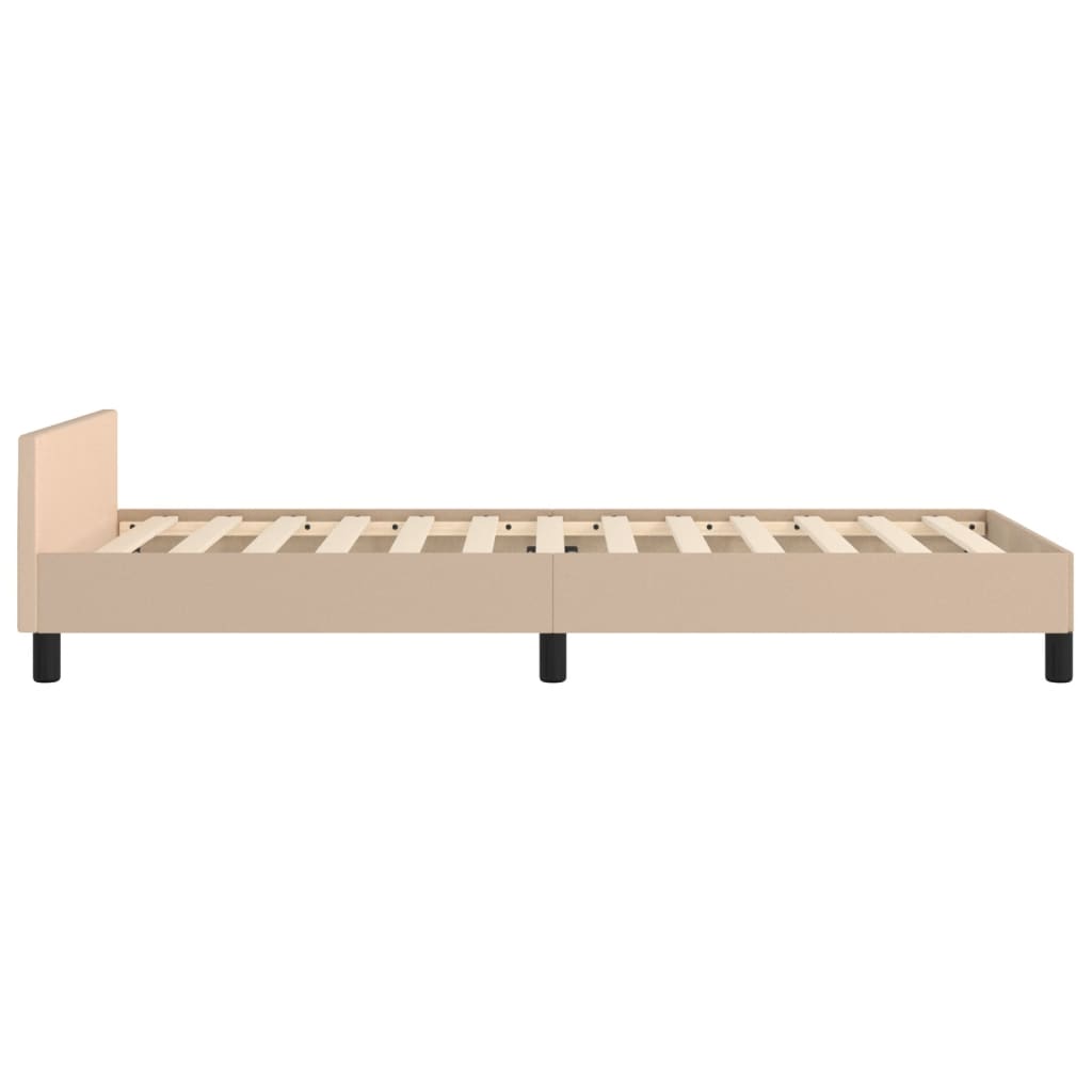 Cadre de lit sans matelas cappuccino 90x190 cm similicuir Lits & cadres de lit vidaXL   