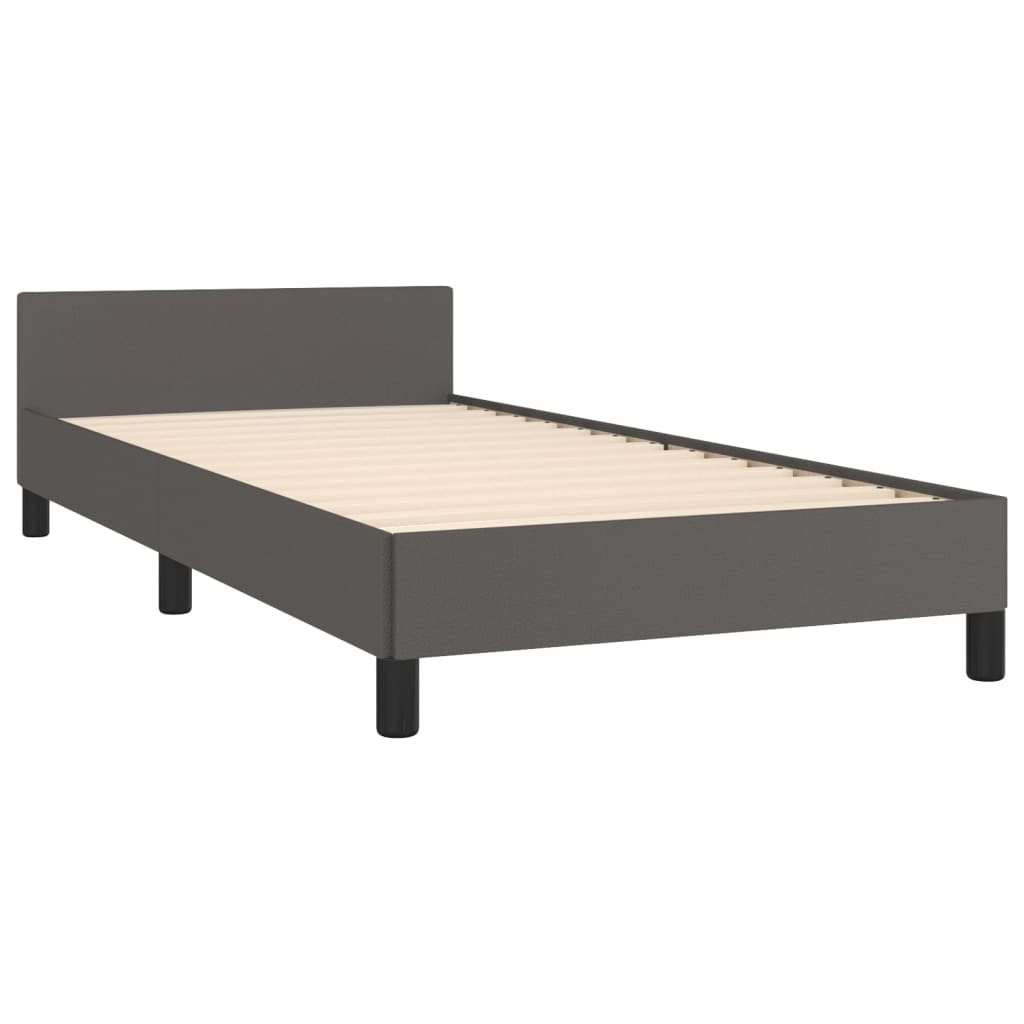 Cadre de lit sans matelas gris 90x190 cm similicuir Lits & cadres de lit vidaXL   