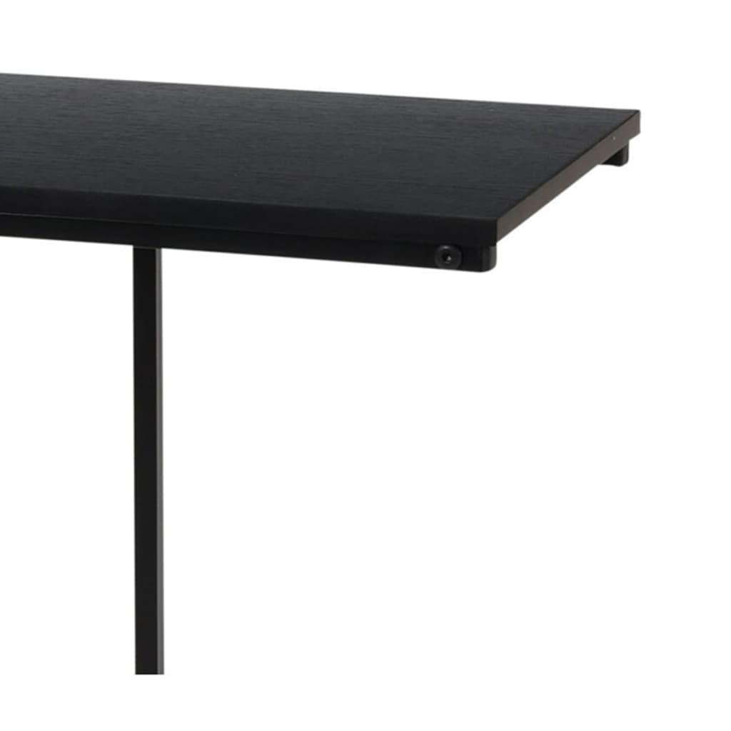 H&S Collection Table d'appoint avec dessus en MDF noir Tables d'appoint H&S Collection   