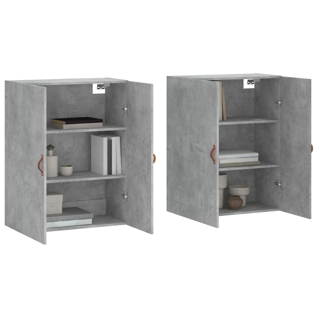 Image Armoires murales 2 pcs gris béton 69,5x34x90 cm | Xios Store SNC vidaXL Xios Store SNC