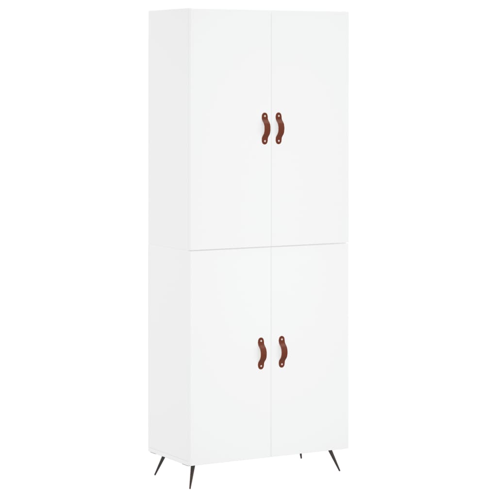 Image Buffet haut Blanc 69,5x34x180 cm Bois d'ingénierie | Xios Store SNC vidaXL Xios Store SNC