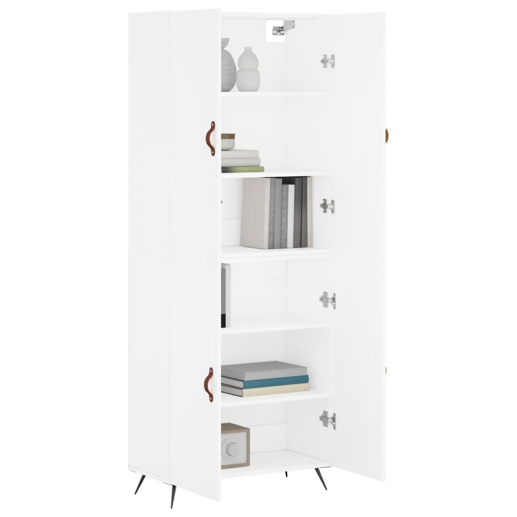 Image Buffet haut Blanc 69,5x34x180 cm Bois d'ingénierie | Xios Store SNC vidaXL Xios Store SNC